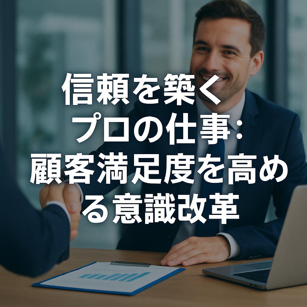 信頼を築くプロの仕事：顧客満足度を高める意識改革