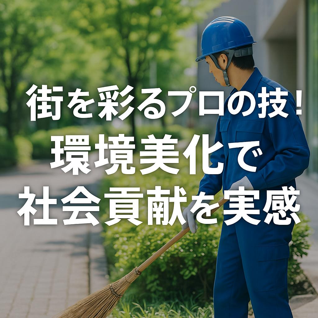 街を彩るプロの技！環境美化で社会貢献を実感